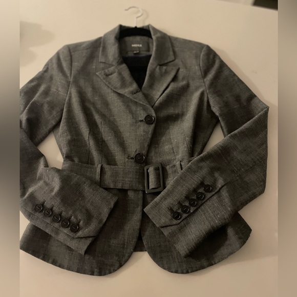 Ladies Mexx grey suit jacket w belt - Picture 1 of 6